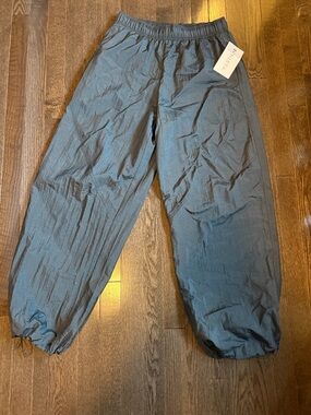 Athleta Charcoal Elastic-Waist Wide Leg Pants